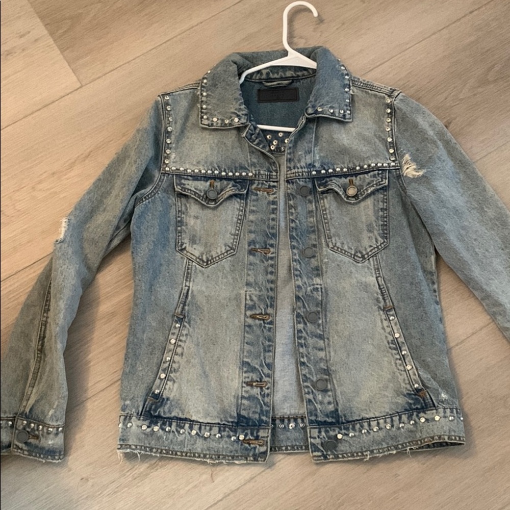 Blank NYC Studded/diamond Jean jacket